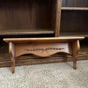 Elegant Brown Wooden Wall Shelf